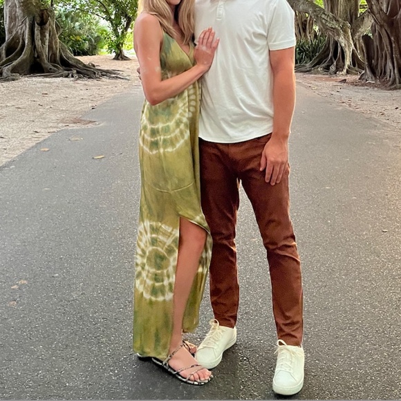 Young Fabulous & Broke Green Tie Dye Maxi Dress XS - Picture 8 of 8